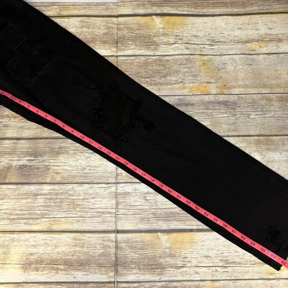 We the Free Black Curvy Straight Distressed Grunge Thrashed Jeans Womens Sz 25 - Picture 5 of 9